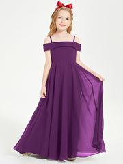 Off-the-Shoulder Dresses for Stylish Junior Bridesmaids Grape