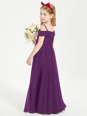 Off-the-Shoulder Dresses for Stylish Junior Bridesmaids Grape