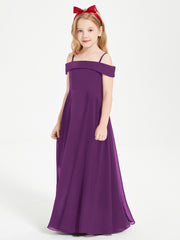 Off-the-Shoulder Dresses for Stylish Junior Bridesmaids Grape