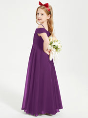 Off-the-Shoulder Dresses for Stylish Junior Bridesmaids Grape