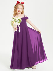 Off-the-Shoulder Dresses for Stylish Junior Bridesmaids Grape