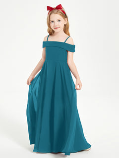 Off-the-Shoulder Dresses for Stylish Junior Bridesmaids Ink Blue