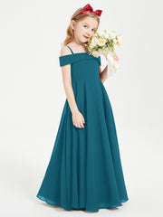 Off-the-Shoulder Dresses for Stylish Junior Bridesmaids Ink Blue