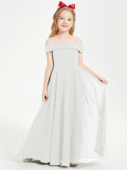 Off-the-Shoulder Dresses for Stylish Junior Bridesmaids Ivory