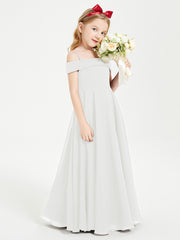 Off-the-Shoulder Dresses for Stylish Junior Bridesmaids Ivory