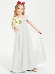 Off-the-Shoulder Dresses for Stylish Junior Bridesmaids Ivory