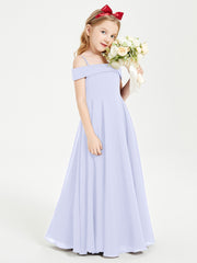 Off-the-Shoulder Dresses for Stylish Junior Bridesmaids Lavender