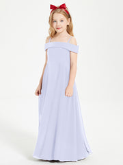 Off-the-Shoulder Dresses for Stylish Junior Bridesmaids Lavender
