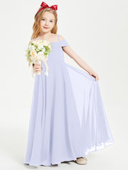 Off-the-Shoulder Dresses for Stylish Junior Bridesmaids Lavender