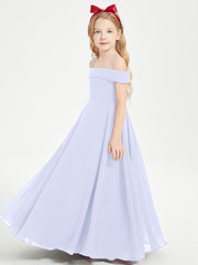 Off-the-Shoulder Dresses for Stylish Junior Bridesmaids Lavender