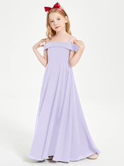 Off-the-Shoulder Dresses for Stylish Junior Bridesmaids Lilac