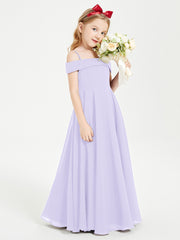 Off-the-Shoulder Dresses for Stylish Junior Bridesmaids Lilac