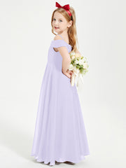 Off-the-Shoulder Dresses for Stylish Junior Bridesmaids Lilac