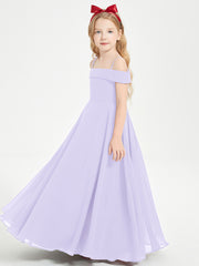 Off-the-Shoulder Dresses for Stylish Junior Bridesmaids Lilac