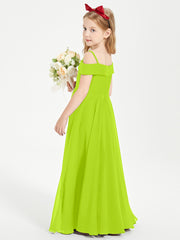 Off-the-Shoulder Dresses for Stylish Junior Bridesmaids Lime Green