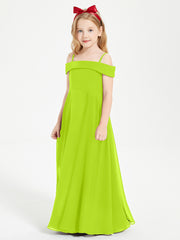 Off-the-Shoulder Dresses for Stylish Junior Bridesmaids Lime Green