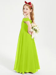 Off-the-Shoulder Dresses for Stylish Junior Bridesmaids Lime Green