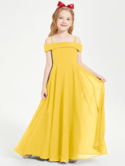Off-the-Shoulder Dresses for Stylish Junior Bridesmaids Marigold