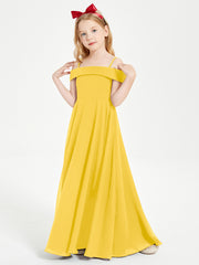 Off-the-Shoulder Dresses for Stylish Junior Bridesmaids Marigold