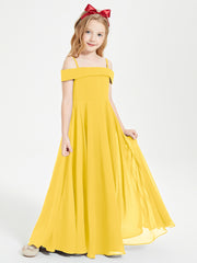 Off-the-Shoulder Dresses for Stylish Junior Bridesmaids Marigold