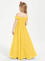 Off-the-Shoulder Dresses for Stylish Junior Bridesmaids Marigold
