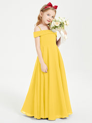Off-the-Shoulder Dresses for Stylish Junior Bridesmaids Marigold