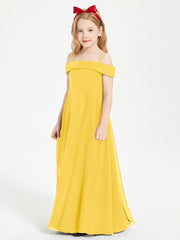 Off-the-Shoulder Dresses for Stylish Junior Bridesmaids Marigold