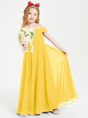 Off-the-Shoulder Dresses for Stylish Junior Bridesmaids Marigold