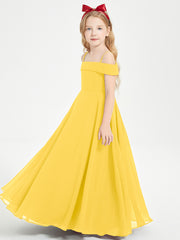 Off-the-Shoulder Dresses for Stylish Junior Bridesmaids Marigold