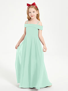 Off-the-Shoulder Dresses for Stylish Junior Bridesmaids Mint Green