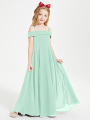 Off-the-Shoulder Dresses for Stylish Junior Bridesmaids Mint Green