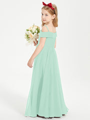 Off-the-Shoulder Dresses for Stylish Junior Bridesmaids Mint Green