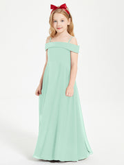 Off-the-Shoulder Dresses for Stylish Junior Bridesmaids Mint Green