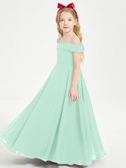 Off-the-Shoulder Dresses for Stylish Junior Bridesmaids Mint Green
