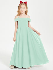Off-the-Shoulder Dresses for Stylish Junior Bridesmaids Mint Green