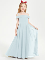 Off-the-Shoulder Dresses for Stylish Junior Bridesmaids Mist