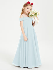 Off-the-Shoulder Dresses for Stylish Junior Bridesmaids Mist