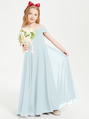 Off-the-Shoulder Dresses for Stylish Junior Bridesmaids Mist