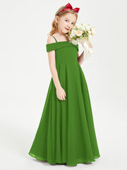 Off-the-Shoulder Dresses for Stylish Junior Bridesmaids Moss