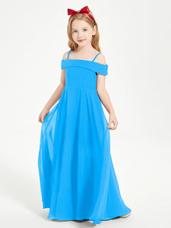 Off-the-Shoulder Dresses for Stylish Junior Bridesmaids Ocean Blue