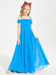 Off-the-Shoulder Dresses for Stylish Junior Bridesmaids Ocean Blue