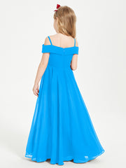 Off-the-Shoulder Dresses for Stylish Junior Bridesmaids Ocean Blue