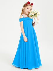 Off-the-Shoulder Dresses for Stylish Junior Bridesmaids Ocean Blue