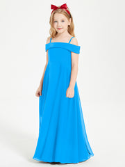 Off-the-Shoulder Dresses for Stylish Junior Bridesmaids Ocean Blue