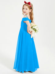 Off-the-Shoulder Dresses for Stylish Junior Bridesmaids Ocean Blue