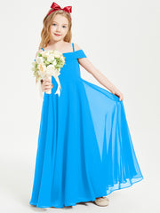 Off-the-Shoulder Dresses for Stylish Junior Bridesmaids Ocean Blue