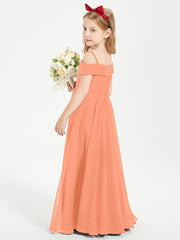 Off-the-Shoulder Dresses for Stylish Junior Bridesmaids Papaya