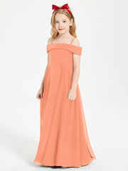 Off-the-Shoulder Dresses for Stylish Junior Bridesmaids Papaya