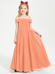 Off-the-Shoulder Dresses for Stylish Junior Bridesmaids Papaya