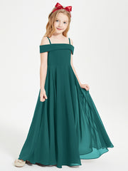 Off-the-Shoulder Dresses for Stylish Junior Bridesmaids Peacock